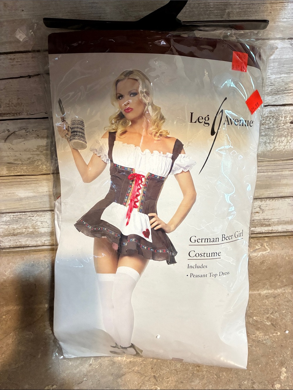 Halloween Leg Avenue Size M/L Brown and White German Beer Girl Costume NWT
